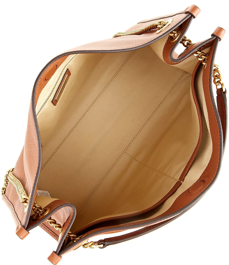 Lauren Ralph Lauren Bradley Pebbled Leather Large Tote Bag