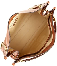 Lauren Ralph Lauren Bradley Pebbled Leather Large Tote Bag