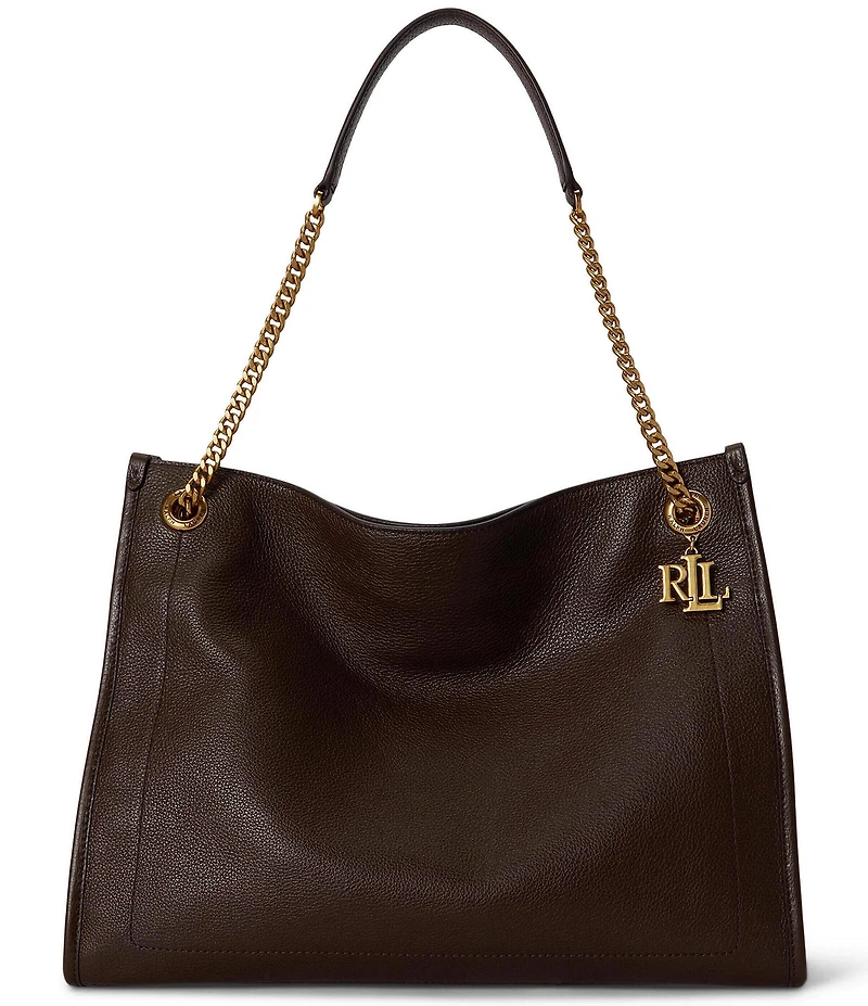 Lauren Ralph Lauren Pebbled Leather Large Bradley Tote Bag