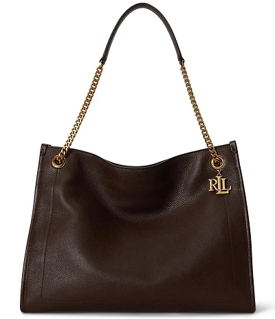 Lauren Ralph Lauren Pebbled Leather Large Bradley Tote Bag