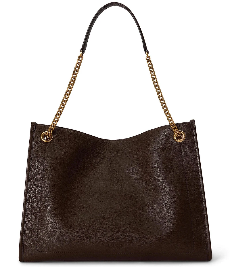 Lauren Ralph Lauren Pebbled Leather Large Bradley Tote Bag
