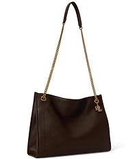 Lauren Ralph Lauren Pebbled Leather Large Bradley Tote Bag