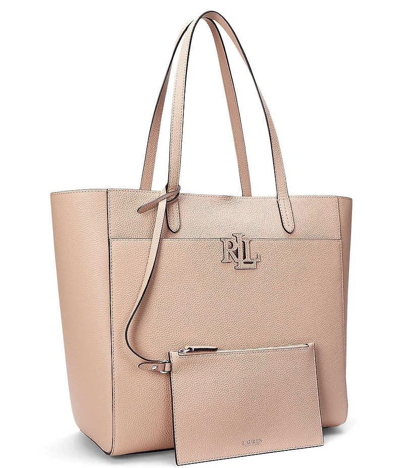Lauren Ralph Lauren Cameryn Large Pebbled Leather Tote Bag