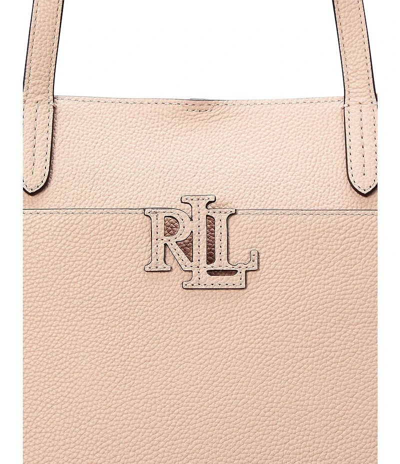 Lauren Ralph Lauren Cameryn Large Pebbled Leather Tote Bag