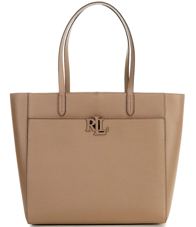Lauren Ralph Lauren Cameryn Large Pebbled Leather Tote Bag