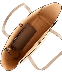 Lauren Ralph Lauren Cameryn Large Pebbled Leather Tote Bag