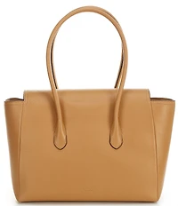 Lauren Ralph Lauren Tanner Large Pebbled Leather Padlock Satchel Bag