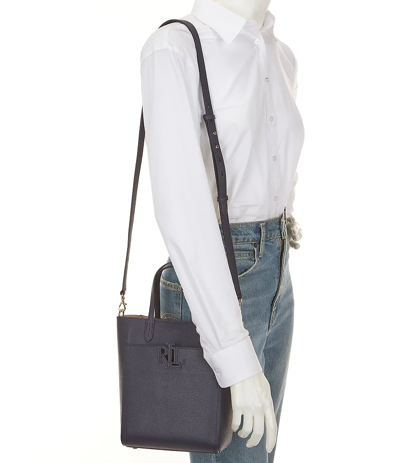 Lauren Ralph Lauren Cameryn Small Pebbled Leather Tote Bag