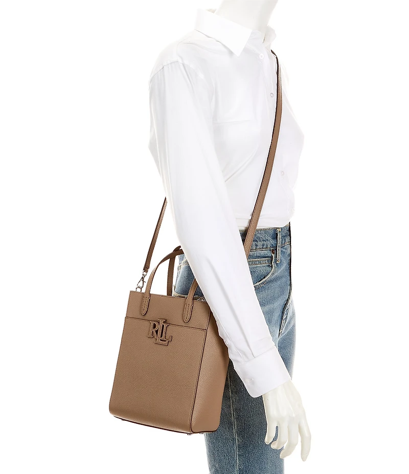 Lauren Ralph Lauren Cameryn Small Pebbled Leather Tote Bag