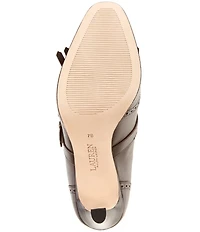 Lauren Ralph Lauren Perforated Calfskin Kiltie Pumps