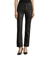Lauren Ralph Lauren Petite Size Coated High-Rise Straight Ankle Jeans