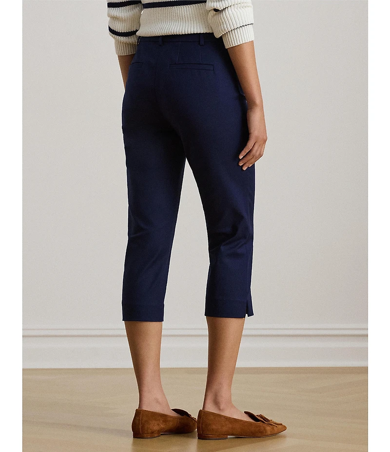 Lauren Ralph Lauren Petite Size Double-Faced Stretch Cotton Cropped Pants