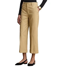 Lauren Ralph Lauren Petite Size Double-Faced Stretch Cotton Cropped Pants