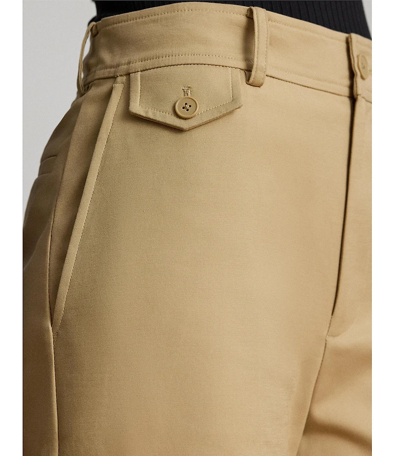 Lauren Ralph Lauren Petite Size Double-Faced Stretch Cotton Cropped Pants