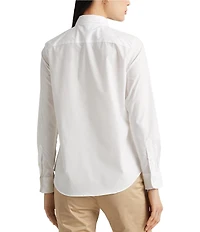 Lauren Ralph Lauren Petite Size Easy Care Point Collar Long Sleeve Shirt