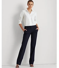 Lauren Ralph Lauren Petite Size Easy Care Point Collar Long Sleeve Shirt