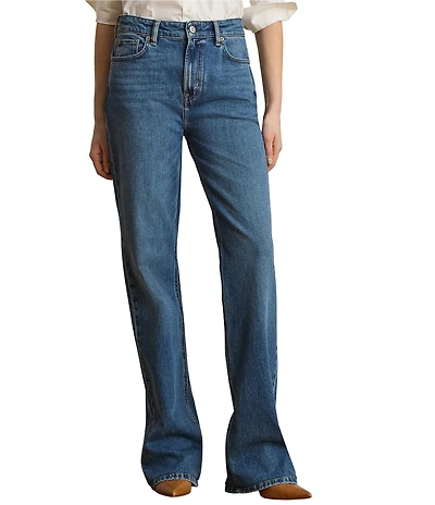 Lauren Ralph Lauren Petite Size High Rise Straight Leg Jeans