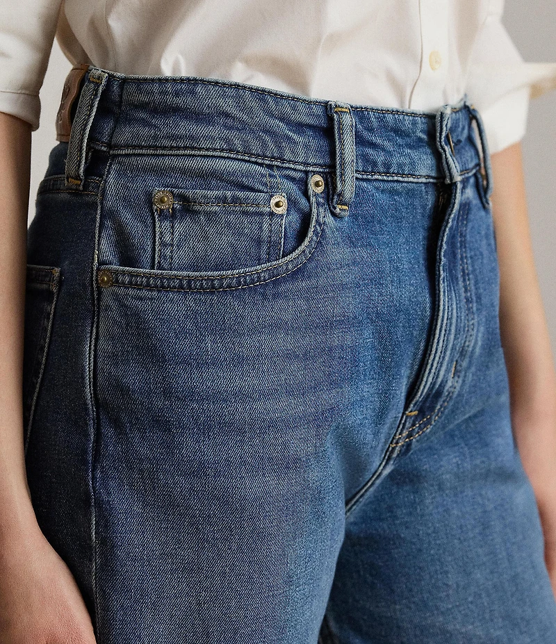Lauren Ralph Lauren Petite Size High Rise Straight Leg Jeans
