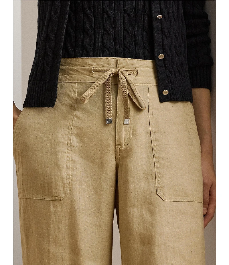 Lauren Ralph Lauren Petite Size Linen Wide Leg Pants