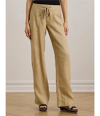 Lauren Ralph Lauren Petite Size Linen Wide Leg Pants