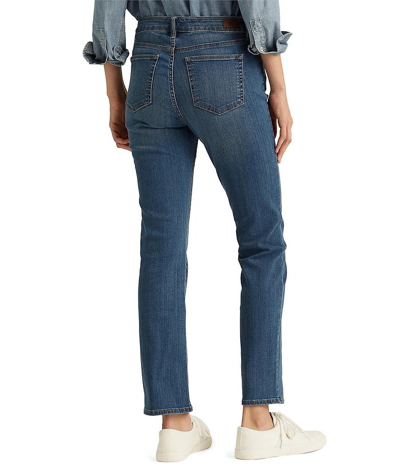 Lauren Ralph Lauren Petite Size Mid Rise Straight Leg Jeans