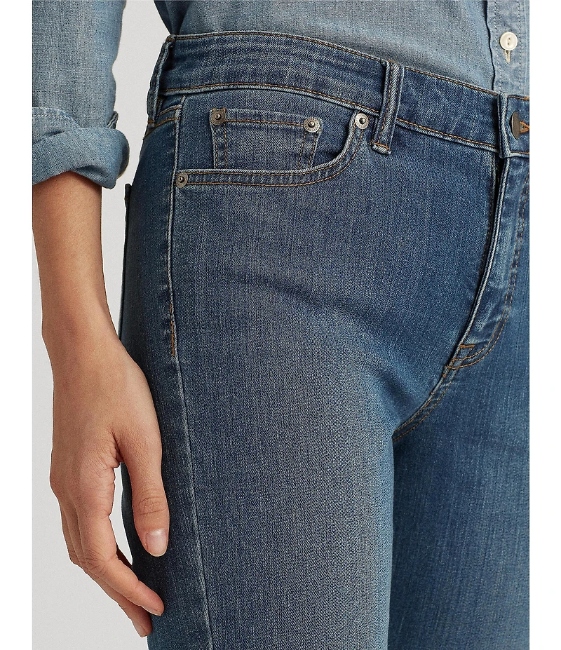 Lauren Ralph Lauren Petite Size Mid Rise Straight Leg Jeans