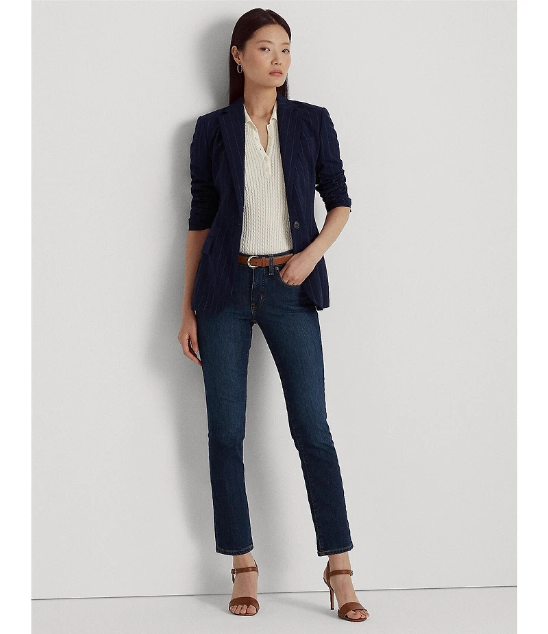 Lauren Ralph Lauren Petite Size Premier Straight Leg Jeans