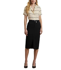 Lauren Ralph Lauren Petite Size Stretch Cady Pencil Skirt