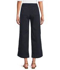 Lauren Ralph Lauren Petite Size Stretch Chino Wide Leg Cropped Pants