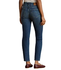Lauren Ralph Lauren Petite Size Twill Denim High Rise Straight Ankle Jeans