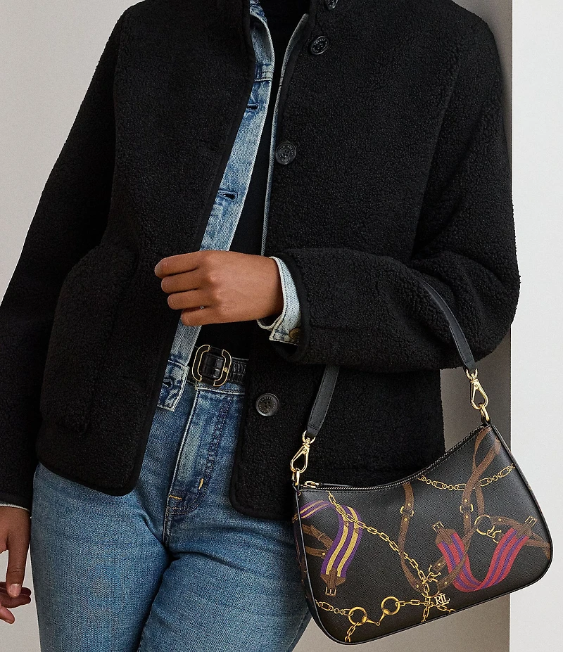 Lauren Ralph Lauren Danni Medium Leather Shoulder Bag