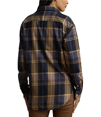 Lauren Ralph Lauren Plaid Cotton Twill Woven Relaxed Fit Shirt