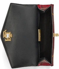 Lauren Ralph Lauren Farrah Small Plaid Leather Satchel Bag