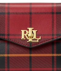 Lauren Ralph Lauren Farrah Small Plaid Leather Satchel Bag