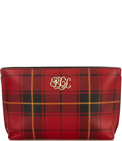 Lauren Ralph Lauren Plaid Nappa Leather Crossbody Bag