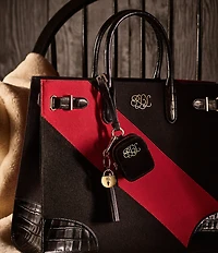 Lauren Ralph Lauren Plaid Nappa Leather Mini Zip Pouch