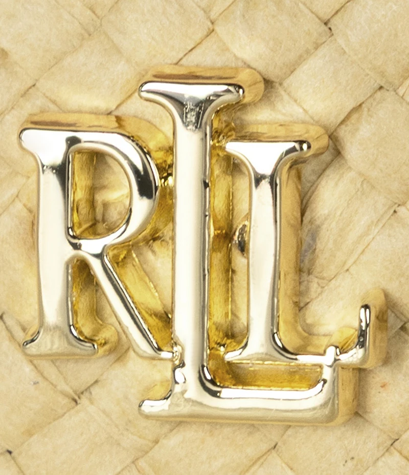 Lauren Ralph Lauren Plaid Woven Weave Straw Fedora Hat