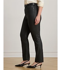 Lauren Ralph Lauren Plus Size Coated High Rise Straight Ankle Jeans