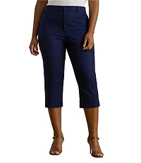 Lauren Ralph Lauren Plus Size Double-Faced Stretch Cotton Cropped Pants