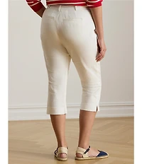 Lauren Ralph Lauren Plus Size Double-Faced Stretch Cotton Straight Leg Cropped Pants