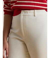 Lauren Ralph Lauren Plus Size Double-Faced Stretch Cotton Straight Leg Cropped Pants