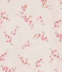 Lauren Ralph Lauren Plus Size Floral Print 3/4 Sleeve Split Neck Knit Nightgown