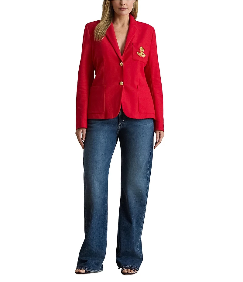 Lauren Ralph Lauren Plus Size High Rise Straight Wide Leg Jeans