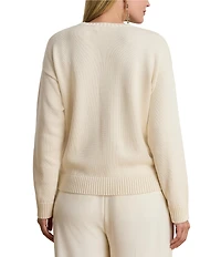 Lauren Ralph Lauren Plus Size Intarsia-Knit Golden Retriever Sweater