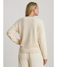 Lauren Ralph Lauren Plus Size Intarsia-Knit Golden Retriever Sweater