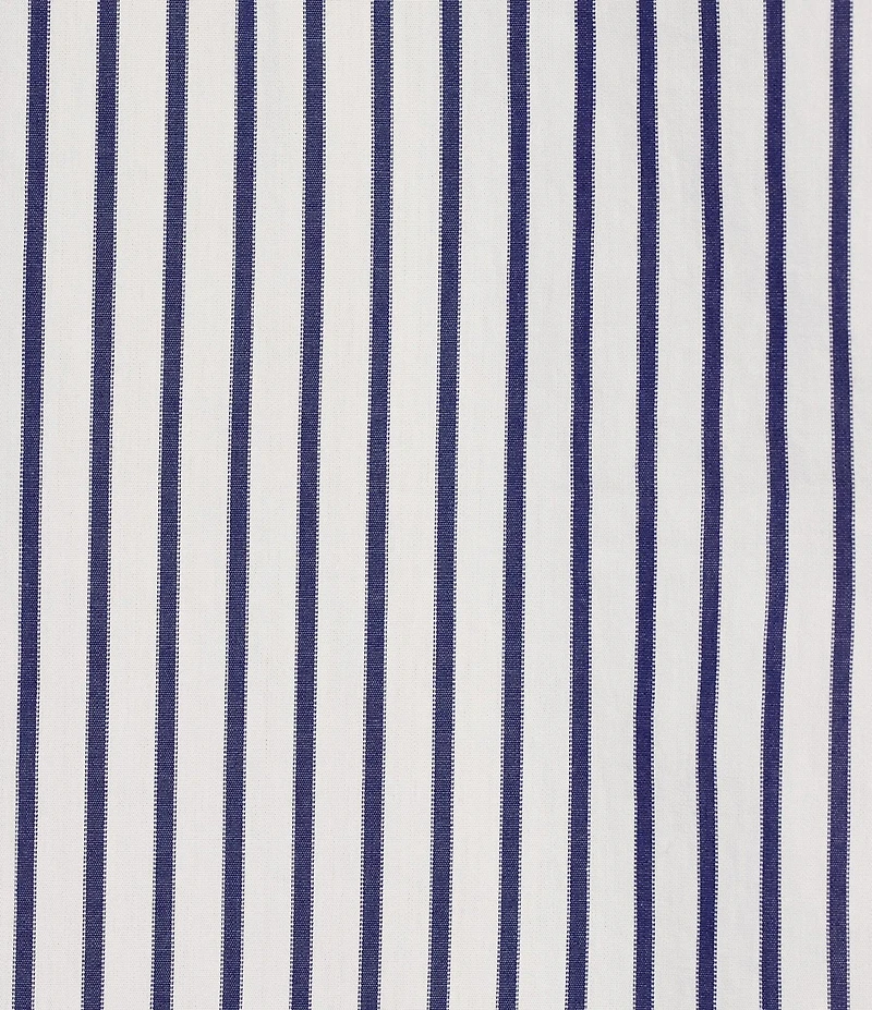 Lauren Ralph Lauren Plus Size Long Roll-Tab Sleeve Striped Button Front Cotton Shirt