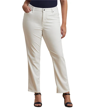 Lauren Ralph Lauren Plus Size Mid Rise Straight Leg Jeans