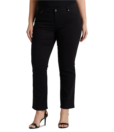 Lauren Ralph Lauren Plus Size Straight Leg Mid Rise Jeans