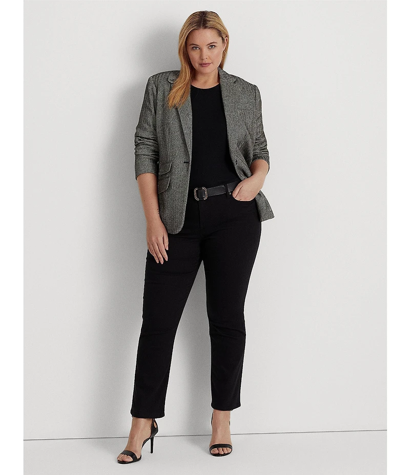 Lauren Ralph Lauren Plus Size Straight Leg Mid Rise Jeans