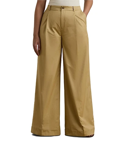 Lauren Ralph Lauren Plus Size Pleated Wide Leg Pants